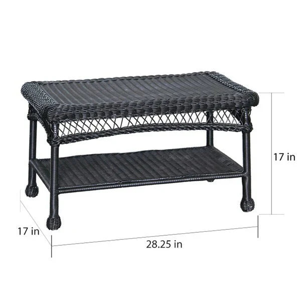 4-teiliges Sitzgruppen-Set aus Korbgeflecht für die Terrasse