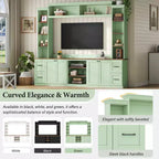 ModernLuxe 4-in-1 Farmhouse Entertainment Center Wall Unit, Fits TVs Up to 70, TV Stand Media Console w/ Adjustable Shelves & Drawers
