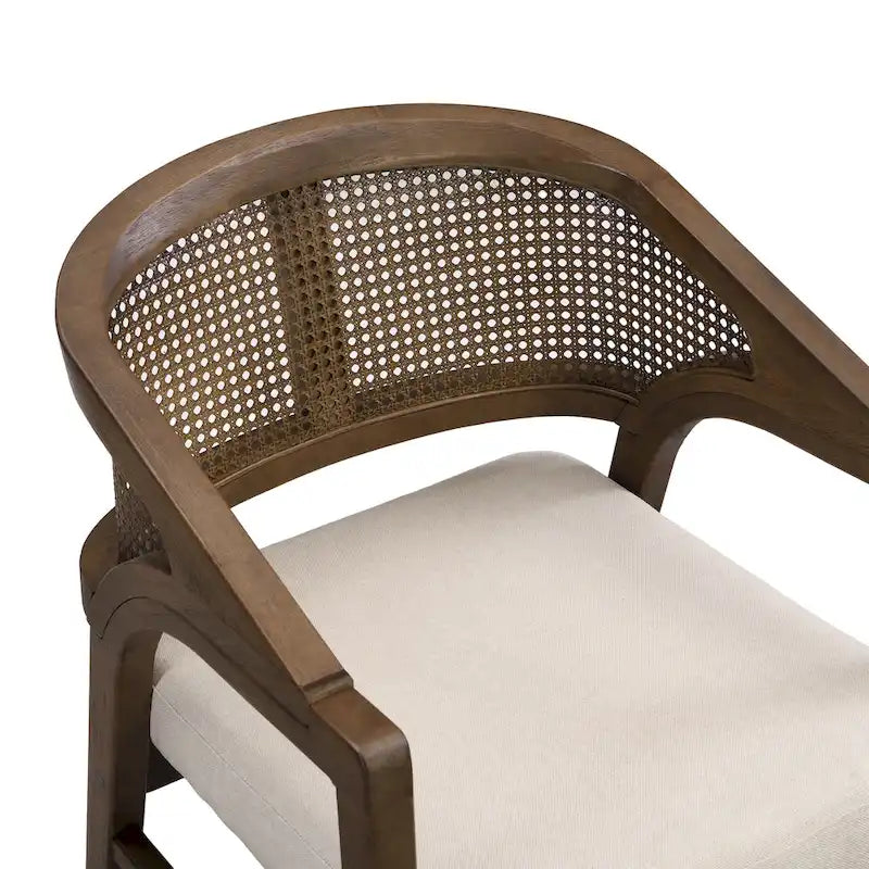 Christopher Knight Home – Chaise de salle à manger rembourrée en cannage (lot de 2)