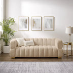 85 moderne bank van wafelstof, comfortabele loungebank
