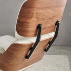 Leren loungefauteuil in mid-century-modern stijl, relaxfauteuil