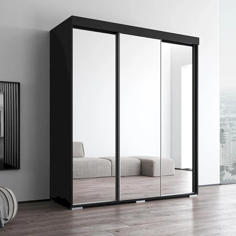 Strick & Bolton Suger 3-door Mirrored Armoire