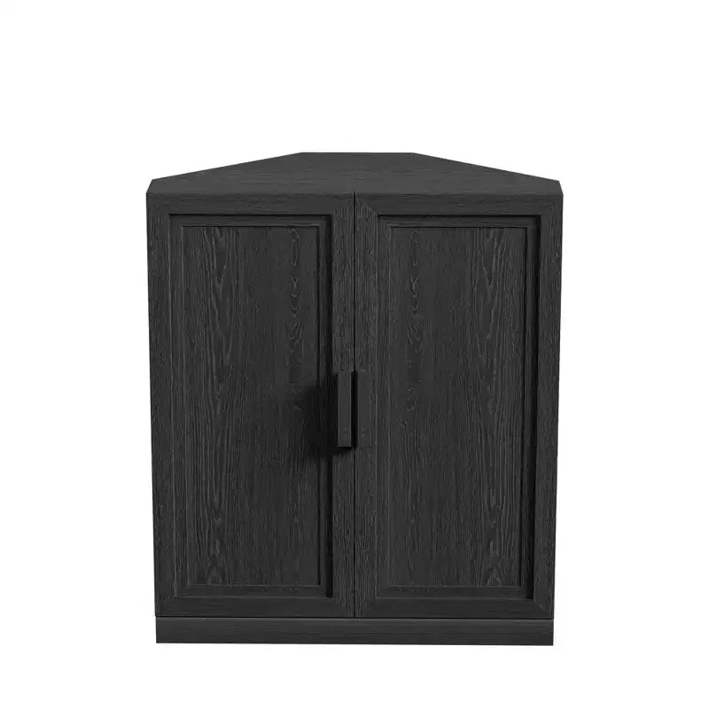 Dovelina Corner Cabinet with Adjustable Shelves Sideboard Buffet Wine Cabinet Kitchen and Dining Cabinet with Wood Doors - 31H x 31W, 36H x 31W