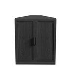 Dovelina Corner Cabinet with Adjustable Shelves Sideboard Buffet Wine Cabinet Kitchen and Dining Cabinet with Wood Doors - 31H x 31W, 36H x 31W