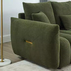 GDFStudio Alanna 79,5 modernes 3-Sitzer-Sofa mit Teddy-Stoffbezug und Kissen
