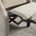 Fauteuil inclinable à dossier haut avec mécanisme à pression, rembourré, style classique, meuble d’appoint pour le salon