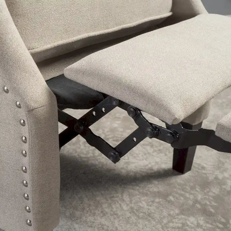 Fauteuil inclinable à dossier haut avec mécanisme à pression, rembourré, style classique, meuble d’appoint pour le salon