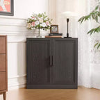 Dovelina Corner Cabinet with Adjustable Shelves Sideboard Buffet Wine Cabinet Kitchen and Dining Cabinet with Wood Doors - 31H x 31W, 36H x 31W