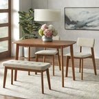 Simple Living Nettie-eetset van massief hout, 4-delig