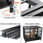 Cage pour chien BOSSIN robuste et indestructible de 48/38 po, chenil anti-fugue avec roulettes verrouillables