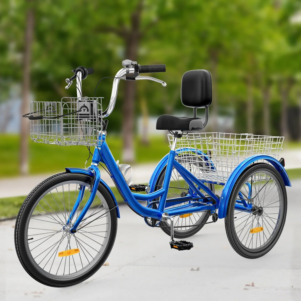 26-Zoll-Dreirad für Erwachsene, 3-Rad-Fahrrad mit 7 Gängen