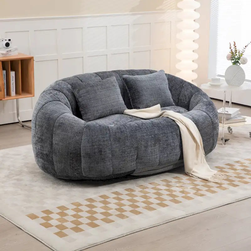 GDFStudio - Canapé relax 2 places Laurel en chenille avec mousse haute densité et confort généreux