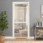 unipaws extra hoog katten- en huisdierenhek van 74 inch hoog met deuren en vergrendelingen