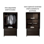Kleiderschrank aus Massivholz mit 2 Türen – 41 x 72 x 22