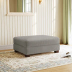 Pouf d’appoint moderne surdimensionné en tissu côtelé