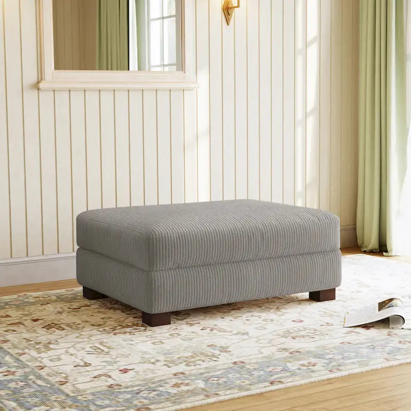 Pouf d’appoint moderne surdimensionné en tissu côtelé