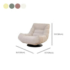 Gele draaibare fauteuil van chenillestof met accent