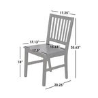 Set of 4 Solid Wood Slat-Back Dining Chairs, Sturdy Frame, Classic Design, Easy Assembly