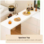 Buffet bahut intelligent pivotant/extensible avec 6 tiroirs, plateau extensible, tapis antidérapant, table à manger pivotante, garde-manger îlot de cuisine