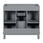 Meuble-lavabo moderne de salle de bains de 36 po avec vasque sur plan, armoire à miroir, 2 portes et 2 tiroirs