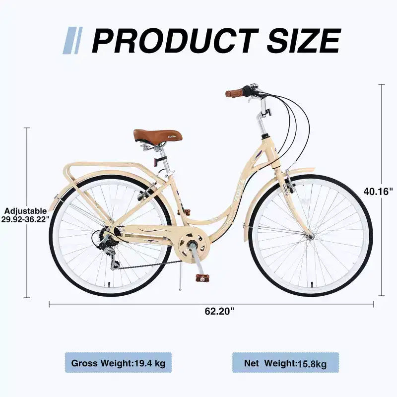 Zeus & Ruta damesfiets van 24 inch met 7 versnellingen en stalen frame