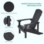 Bonosuki weerbestendige Adirondackstoelen van hout voor buiten, set van 4