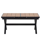 7-Piece Outdoor Extendable Dining Set with Extendable Table and 6 Armrest Chair