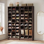 Hohes Schuhregal für 30 Paar Schuhe, 10-stufiger weißer Schuhschrank aus Holz für Kleiderschrank und Eingangsbereich – 10-stufig
