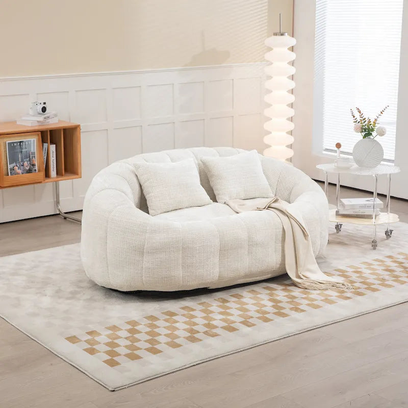 GDFStudio - Canapé relax 2 places Laurel en chenille avec mousse haute densité et confort généreux