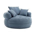 Round Lazy Sofa Chair ?C White/Blue/Grey/Yellow/Orange/Rose Red/Navy/Green, Single & Couple Seat