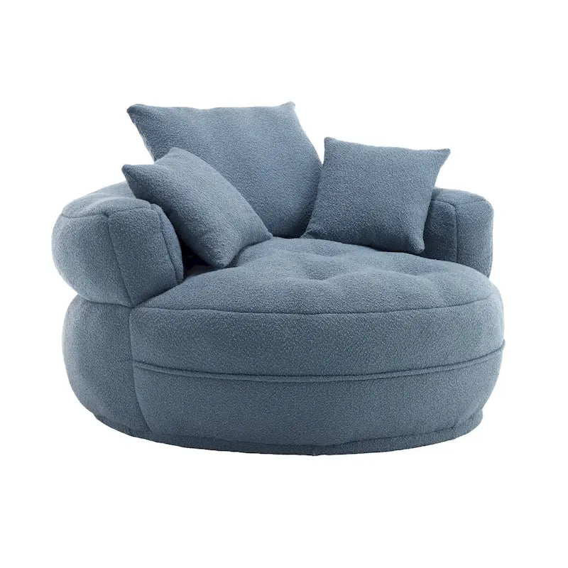 Round Lazy Sofa Chair ?C White/Blue/Grey/Yellow/Orange/Rose Red/Navy/Green, Single & Couple Seat