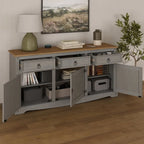 Buffet bahut en bois de 65 pouces, style ferme – Collection Corona