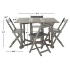 SAFAVIEH Brandy 5-teiliges Outdoor-Esszimmerset – 43 B x 35 T x 29 H