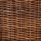 bali & pari Mario Modern Bohemian Natural Brown Finished Teak Wood and Rattan 2-Piece Dining Chair Set
