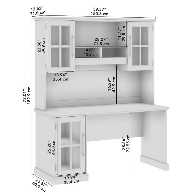 Westbrook 60W Computerschreibtisch mit Aufsatz von Bush Furniture