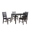 Set of 4 Solid Wood Slat-Back Dining Chairs, Sturdy Frame, Classic Design, Easy Assembly