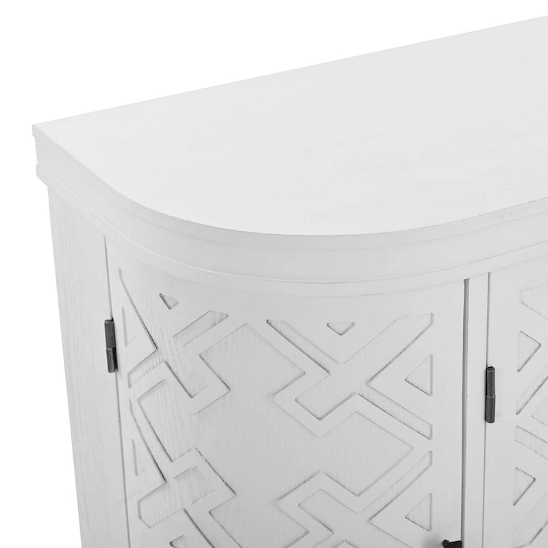 Akzent-Aufbewahrungsschrank Sideboard aus Holz mit Türen mit antikem Muster für Flur, Eingangsbereich, Wohnzimmer und Schlafzimmer