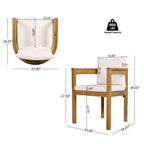 Christopher Knight Home Irene rustieke 9-delige eethoek voor buiten van acaciahout met stoelen met gebogen rugleuning en kussens
