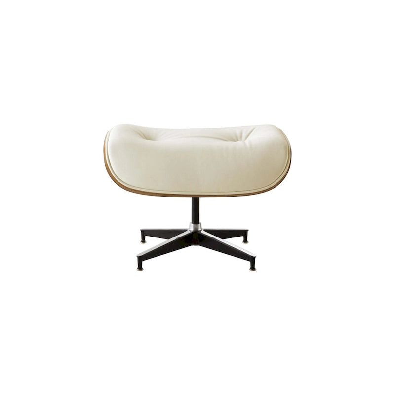 Leren loungefauteuil in mid-century-modern stijl, relaxfauteuil
