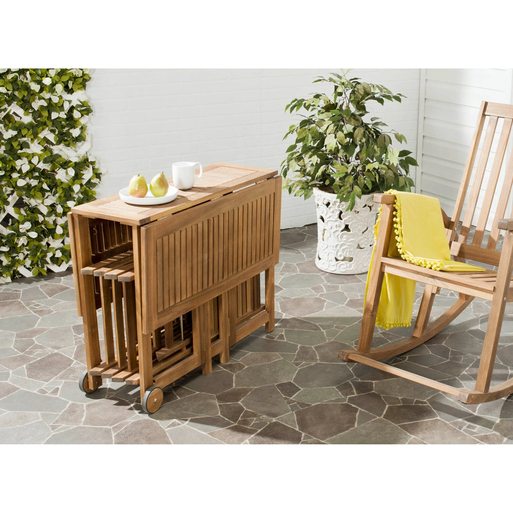 SAFAVIEH Brandy 5-teiliges Outdoor-Esszimmerset – 43 B x 35 T x 29 H