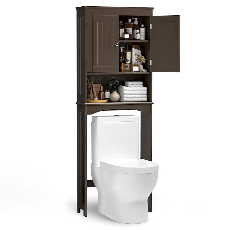 Armoire de rangement pour salle de bains, meuble de rangement pour toilettes, étagère de salle de bains au-dessus des toilettes, toilettes gain de place