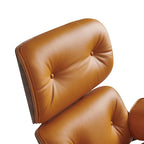 Leren loungefauteuil in mid-century-modern stijl, relaxfauteuil