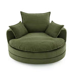 360 Swivel Accent Chair, Barrel Chair Swivel Round Sofa Chair with Cushion for Living Room