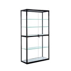Contemporary Rectangular Black Glass Curio Cabinet