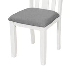 Farmhouse Extendable Dining Table Set for 6, Rectangular Table and 6 Upholstered Chairs