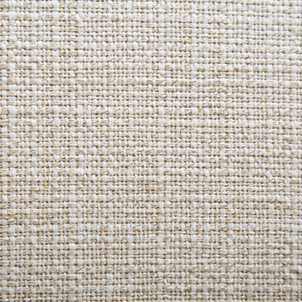 Gebogen 3-zitsbank met balvormige kussens, beige linnenmix