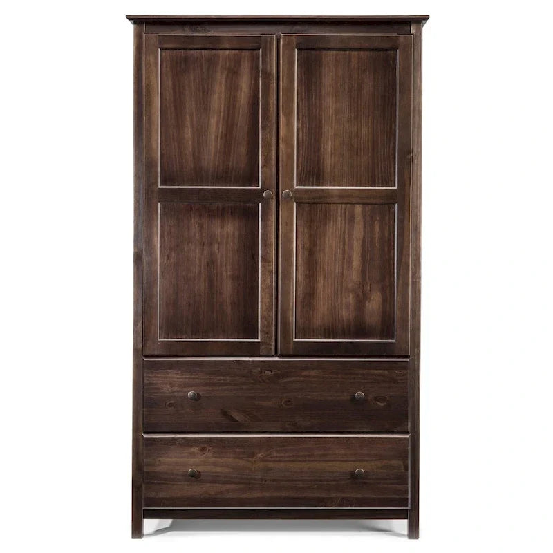Kleiderschrank aus Massivholz mit 2 Türen – 41 x 72 x 22