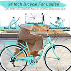 Zeus & Ruta damesfiets van 24 inch met 7 versnellingen en stalen frame