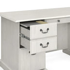 Bush Furniture Saratoga Schreibtisch für Führungskräfte mit Schubladen und Stauraum