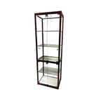 Contemporary Rectangular Black Glass Curio Cabinet